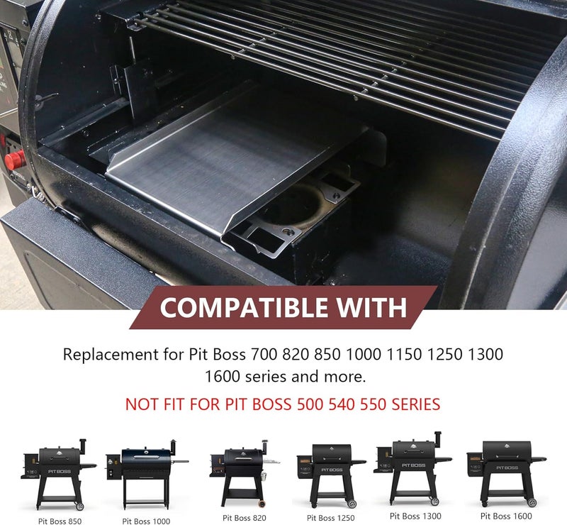 GORGERILA Heat Deflector for Pit Boss, Stainless Steel Flame Tamer for Pit Boss 700 820 850 1000 1250 1300 1600 Series Pellet Smoker Grill Replacement Parts Heat Shield Replacement - Image 2